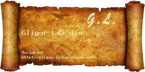 Gligor Lídia névjegykártya
